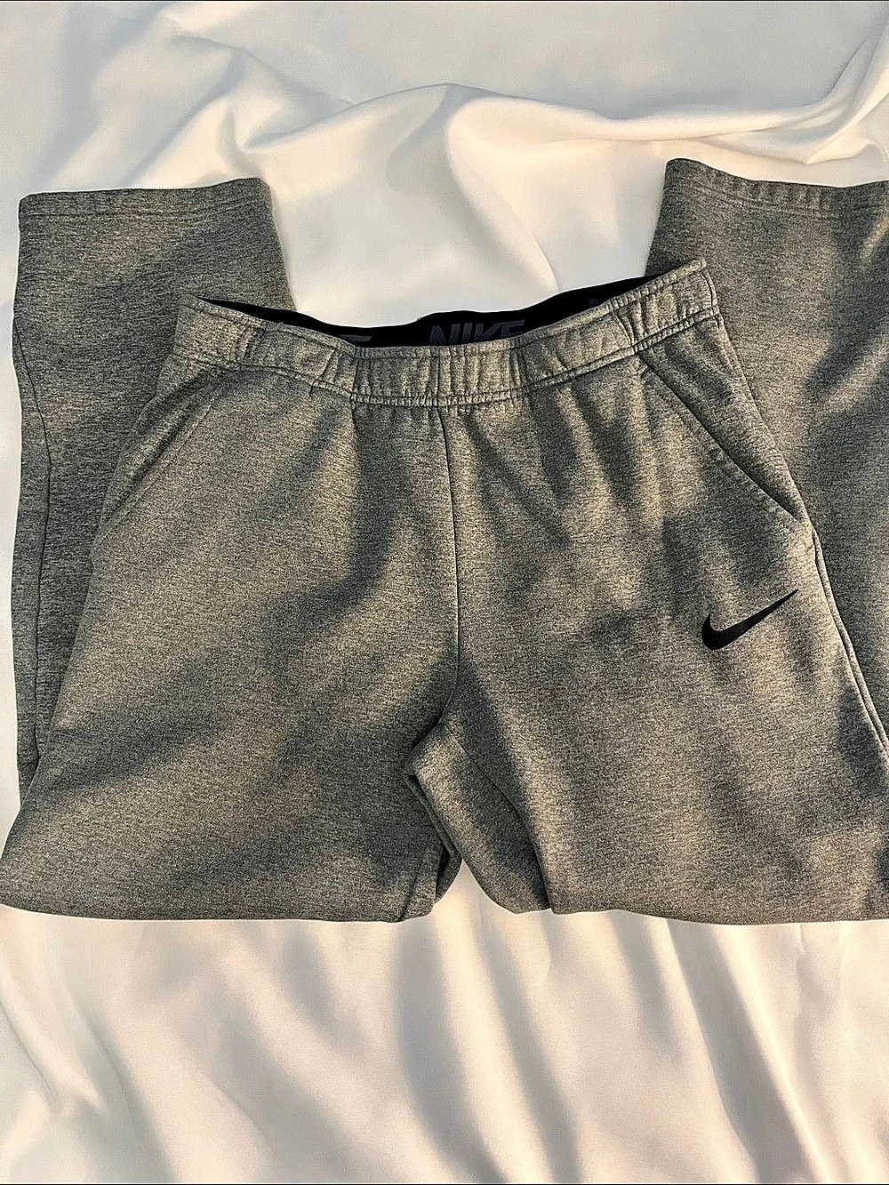 Nike Men's Dri-Fit Fleece Sweatpants Heather Gray Size Medium